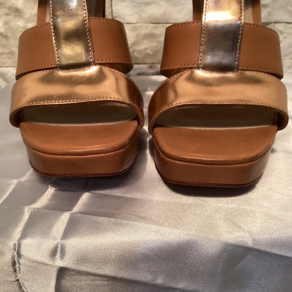 Elizabeth and James Chunky Rose Gold Black Heels - Picture 3 of 11